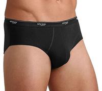 Sloggi 4-6 Pezzi Slip Uomo Cotone Elasticizzato Slip Uomo in Cotone Elastico Esterno B400 (4 Pezzi Nero, S)