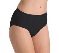 Sloggi 4 Pezzi Slip Sgambati Contenitivo Donna Control Tai, Nero 48