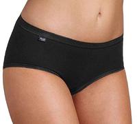 Sloggi Midi Slip Basic+ Donna Misto cotone Confezione 4 pezzi Nero/Bianco 42