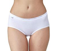 2 SLIP SLOGGI BASIC MIDI - DONNA MUTANDA COTONE - BPAK Bianco Nero Tg 1 - 7.