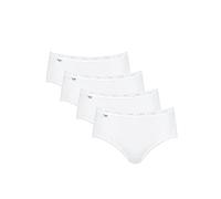 Sloggi Basic+ Midi 4p Slip, Bianco (White), 5 (Pacco da 4) Donna