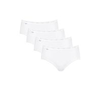 sloggi Basic+ Midi 4P, Slip, Donna, Bianco (White), 48