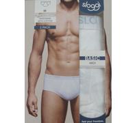 SLOGGI BASIC MIDI UOMO SLIP COTONE Conf Singola - Doppia BIANCO NERO GRIGIO
