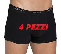 Sloggi Basic Short 4P, Boxer Uomo, Nero (Black), 7