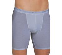 Sloggi - Boxer Uomo Gamba Lunga in Cotone Elasticizzato, EU.6, Grigio
