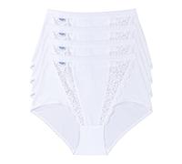 Sloggi Chic Maxi 4p Slip, Bianco (White), 8 (Pacco da 4) Donna