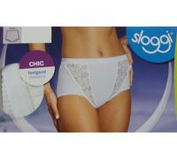 2 SLIP SLOGGI BASIC MIDI - DONNA MUTANDA COTONE - BPAK Bianco Nero Tg 1 - 7.