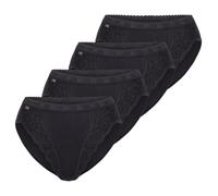 Sloggi Chic Tai 4p Slip, Nero (Black), 6 Donna