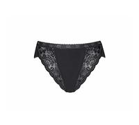Sloggi Slip Chic Tai Donna – Cotone con inserti in pizzo – Nero, Taglia 46
