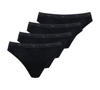 Sloggi - Confezione da 2 paia di mutande 24/7 100 - Tai - Donna - Slip - Cotone, 4 x nero, 46