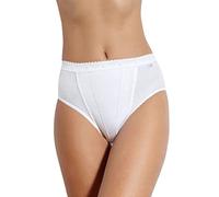Sloggi Slip Donna Control Tai Gamba Alta 94% Cotone Bianco Confezione 2