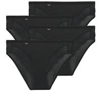 Sloggi Culotte e slip Romance Tai PACK DE 4 in Nero FR 42