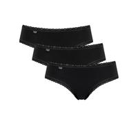 sloggi Donna 24/7 Cotton Lace Hipster C3P, Nero, 42