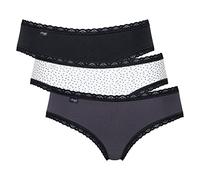 sloggi Donna 24/7 Weekend Hipster C3P, Nero Combination, 40