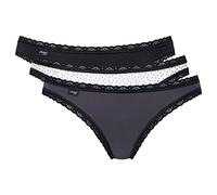 sloggi Donna 24/7 Weekend Tanga C3P, Nero Combination, 42