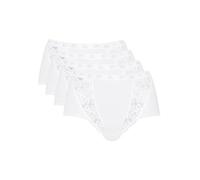 Sloggi Chic Maxi 4p Slip, Bianco (White), 2 (Pacco da 4) Donna
