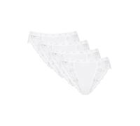 Sloggi - Mutandine da donna, Modello: Tai Chic, Set da 4 pezzi (3 + 1) bianco 44