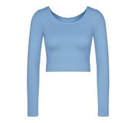 Sloggi Donna Ever Infused Relax Crop Top LS, Azzurra Blu, L