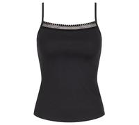 sloggi Donna Go Ribbed Spaghetti Top, Nero, M