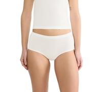 Sloggi Go Sense Highwaist 2p Slip, Bianco Seta, M (Pacco da 2) Donna