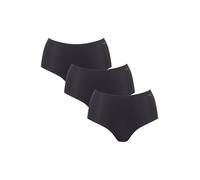 Sloggi Maxi slip da donna in cotone microfibra intimo comfort senza cuciture stretch, Zero Feel Core Highaist Black, S