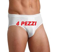 Sloggi Men Basic Midi 4P, Slip, Uomo, Bianco (White), 5