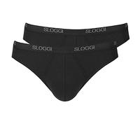 Sloggi Slip Uomo Basic Mini – Cotone, Vita bassa, 2 pezzi, Nero, 5