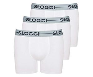 sloggi men Go Short C3p, Boxer Uomo, Bianco (White), 4