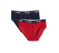 sloggi men Start Midi C2p Slip, Multicolore (Blue Dark Combination), 8 (Pacco da 2) Uomo