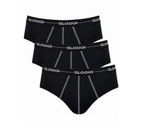 sloggi men , Start Midi C3P, Slip, Uomo, Nero (Black), 4