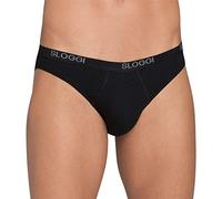 Sloggi Mens 2 Pack Basic Cotton Rich Mini Brief Black 30