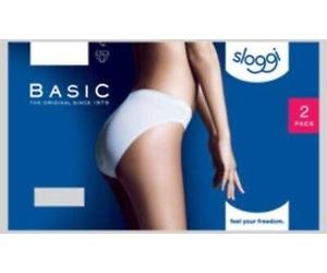 SLOGGI mutandina donna in cotone BASIC TAI confezione 2 slip BIANCO