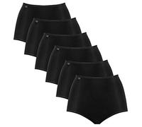 Sloggi, Mutandine da donna a vita alta, 6 x nero (nero), 50