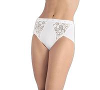 Sloggi - Slip Chic Midi con pizzo in cotone elasticizzato, 5/46, BIANCO