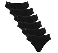 Sloggi - Slip da donna in microfibra, confezione da 3 paia 6 x nero. 40