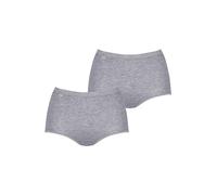 Sloggi Slip da donna Midi Tai Mini Maxi Brasil, biancheria intima in cotone elastico per donne, 2 Pack Midislip Basic + Grey Combination, 46