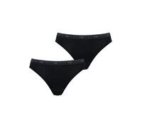Sloggi Slip da donna Midi Tai Mini Maxi Brasil, biancheria intima in cotone elastico per donne, 2 Pack Tai Slip 24/7 100 Black, 54