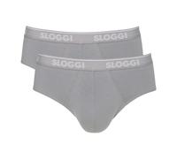 Sloggi Slip Go ABC Midi Bipack 2 Pezzi Cotone Elasticizzato Uomo (6, Grigio)