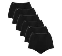 Sloggi - Slip da donna, confezione da 3 paia, 6 x nero., 46