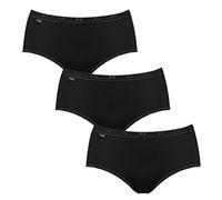 sloggi Basic+ Midi 3P, Slip, Donna, Nero (Black), 40