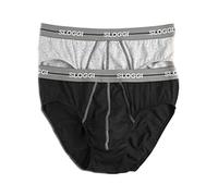 Sloggi Start Midi C2P Slip, Pacco da 2, Uomo, Nero/Grigio, M