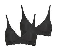 Sloggi Triangolo/Senza ferretto ZERO Microfibre 2.0 Soft Bra PACK DE 2 in Nero EU M