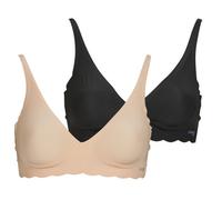 Sloggi Triangolo/Senza ferretto ZERO Microfibre 2.0 Soft Bra PACK DE 2 in Nero EU M