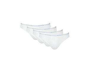 Sloggi Uomo Basic Mini Slip Confezione 2P + 2P 4 Pezzi - Bianco, S