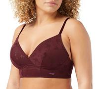 sloggi Zero Lace 2.0 Longline Bra Reggiseno Senza Ferretto, Oscurante, Claret, L Donna