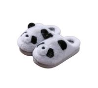 SLOKFV5 Caldo Simpatiche pantofole di peluche a forma di panda, adorabili e divertenti, in cotone, for coppie di animali, calde e morbide, da interno, con scarpe kawaii pelose. Casa(Grey,41 EU)