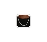 SLOONG Collana da uomo in argento S925, larghezza 4 mm, ideale come regalo per uomini, papà, amico, lunghezza: 46/51/56/61/66 cm, 56cm, Argento sterling, Non pietra preziosa