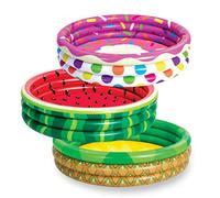 SLOOSH Confezione da 3 piscine gonfiabili da 45" x 10", anguria e ananas e cupcake, piscina per bambini a partire da 1 anno