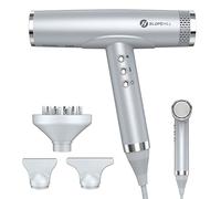 Slopehill Asciugatore Ionico per Asciugatura Rapida, Asciugacapelli Professionale con Brushless Motore 110,000 RPM, Leggero＆Poco Rumore, Diffusore Magnetico, per Casa, Viaggi (Grigio)