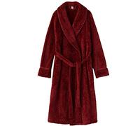 SLOPSS Asciugamano di Accappatoio, Veste di Spa per Uomini Donne, Cotone Leggero, Pigiama da Sonno Abiti Lunghi Inverno in Pile Morbida, Veste con Cappuccio Lungo